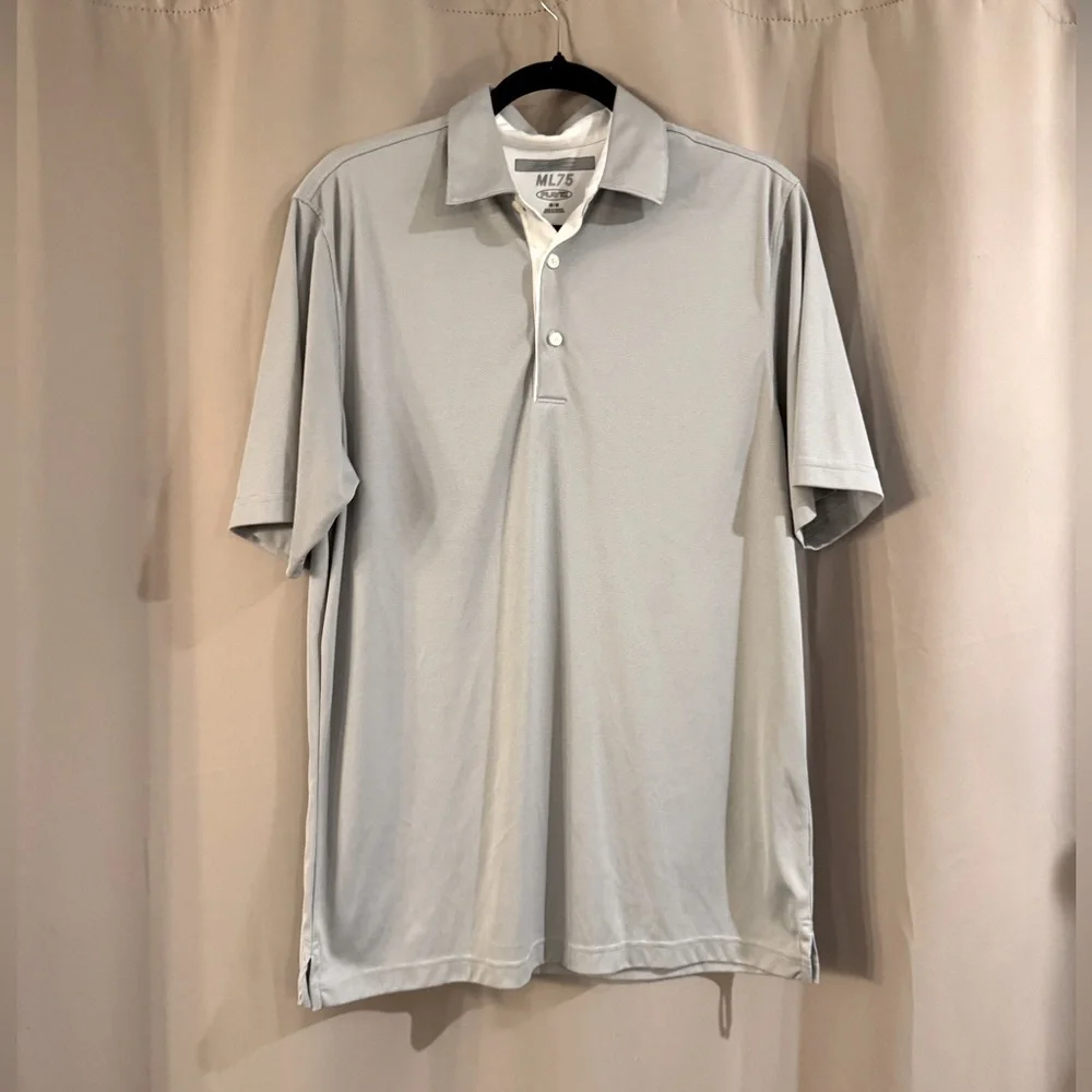 Men's Gray Greg Norman Polo Shirt